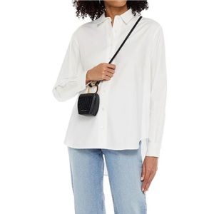 Reformation Denton Top white button down shirt.